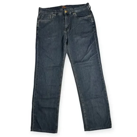 Tommy Bahama 36x32 Jeans Dark Wash Straight Denim Lyocell Blend Men M07 - Picture 1 of 6